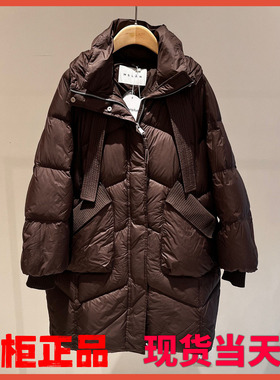 MSLAN新款拼接带帽泡芙羽绒服2025冬季商场同款专柜正品MHDY4001