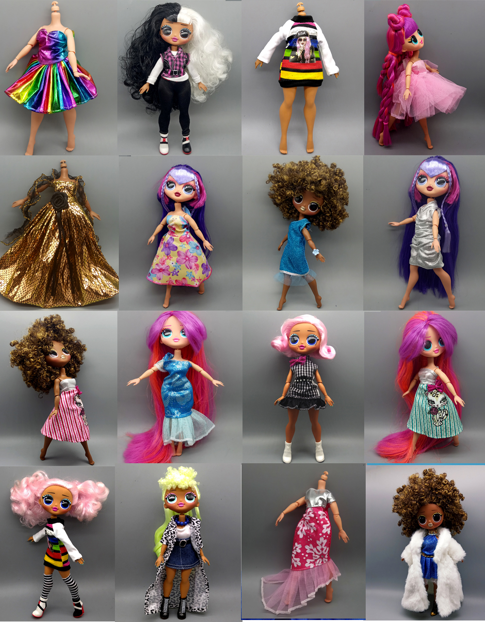 DIY Dress Suitable For lol OMG doll Disco Winter Girls Gift