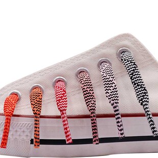 FlatX双层双色7mm扁鞋带ultra boost5跑鞋1970s帆布鞋科比kd黑白