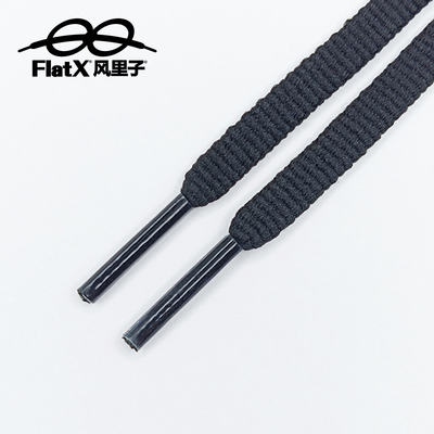 flatx原装专业跑鞋跑步鞋6mm鞋带螺纹椭圆弹力防松脱黑白色灰绿橙