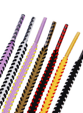 FlatX新款双色花色编织6mm扁鞋带NB boost zoom跑鞋休闲鞋1970s