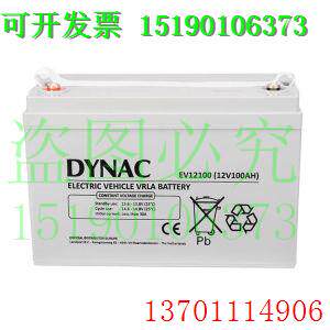 DYNAC蓄电池EV12100(12V100AH)免维护铅酸太阳能UPS电瓶