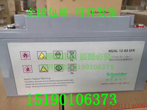 施耐德蓄电池M2AL12-65SFR(12V65AH10HR)阀控式密封铅酸蓄电池