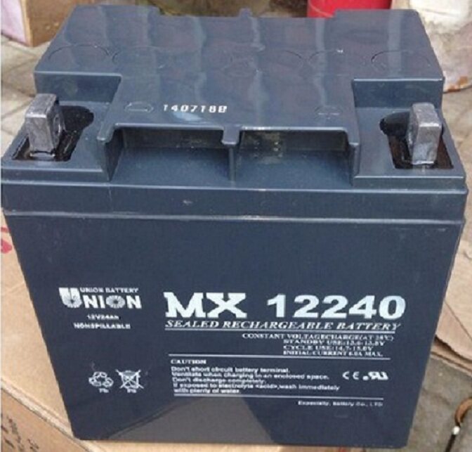 韩国UNIOON蓄电池12V24AH友联MX12240 应急电源免维护铅酸蓄电池