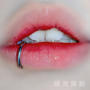 绿灵 素圈主义 唇环闭合环 钢钛无缝圈唇钉替换钉耳骨钉穿刺饰品