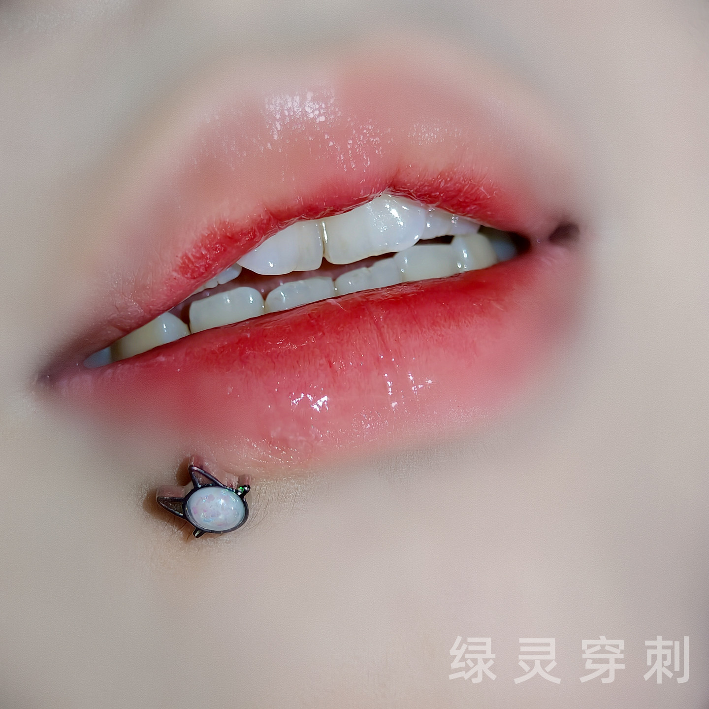 绿灵 仿澳宝猫咪猫眼石唇钉钢钛可爱卡通耳骨钉直钉唇环穿刺饰品,饰品/流行首饰/时尚饰品新,唇环/唇钉,淘宝优惠券,粉丝福利购,淘宝优惠卷