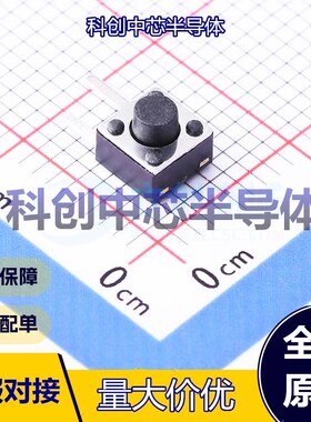 10个 GT-TCB73B-H043-L1 轻触开关 插件 单刀单掷 圆形按钮 2.5N