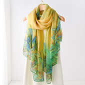 纱巾真丝长条围巾杭州丝绸妈妈高端春秋薄款 丝巾女士2026新款 春季