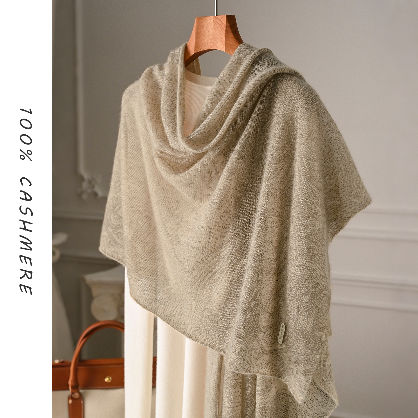 100纯山羊绒围巾女款2025新款冬季 线披肩外搭高端高级感轻薄女士