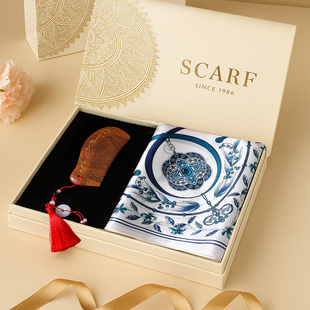 丝巾礼盒礼物杭州丝绸特产送妈妈长辈伴手礼纪念品实用三八妇女节