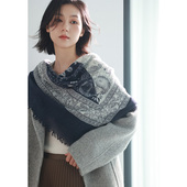 高端 三角披肩围巾轻奢高级感薄款 羊毛大方巾丝巾女士2026新款 春季