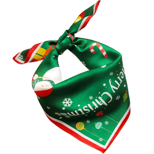 真丝丝巾三角小方巾儿童宝围巾婴儿围脖男春秋薄款外出防风春季夏