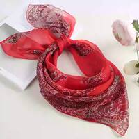 Clearing out silk scarves! Small square scarf, women's silk scarf, mother's long gauze scarf, high-end autumn and winter thin style of Hangzhou silk thumbnail 6