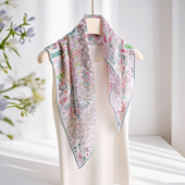 真丝丝巾女士气质小方巾围巾薄款 纱巾系脖高级感高端大气上档次70