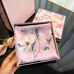 杭州丝绸丝巾礼盒送妈妈老外小围巾礼物文创伴手礼纪念品苏州特产