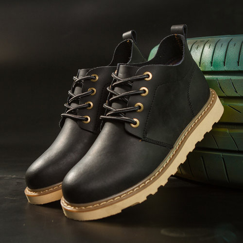 中帮复古英伦风工装靴子男