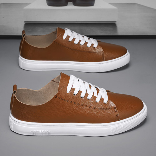 软皮舒适真皮板鞋小白鞋头层牛皮