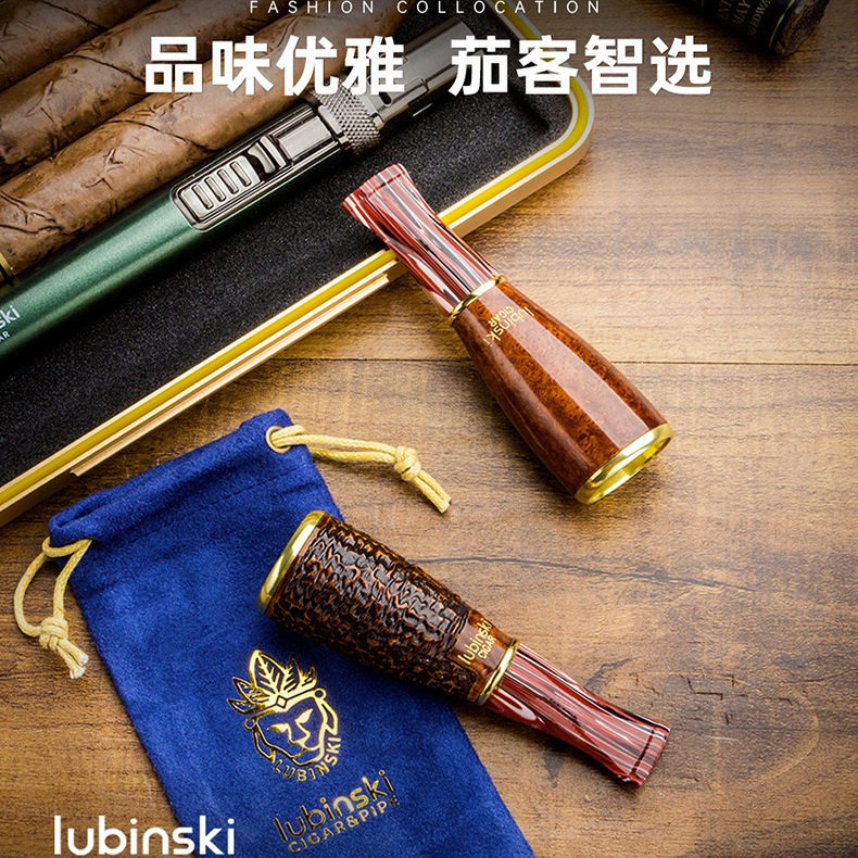高档石楠木雪茄专用烟嘴过滤器