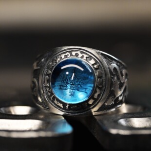 阿林的饰界大空戒指彭格列戒指纯银托帕石银界