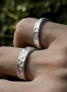 阿林的饰界男女款纯银手工古法