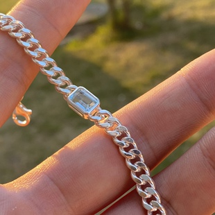 手工up阿林的饰界托帕石手链项链男女同款中性风