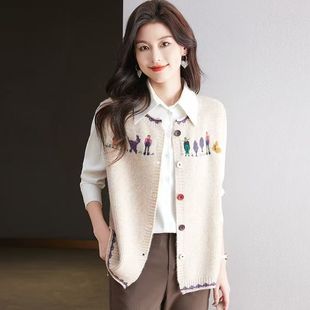 长袖 百搭 女上衣春秋款 冬季 马甲新款 新款 女装 打底针织衫 宽松版
