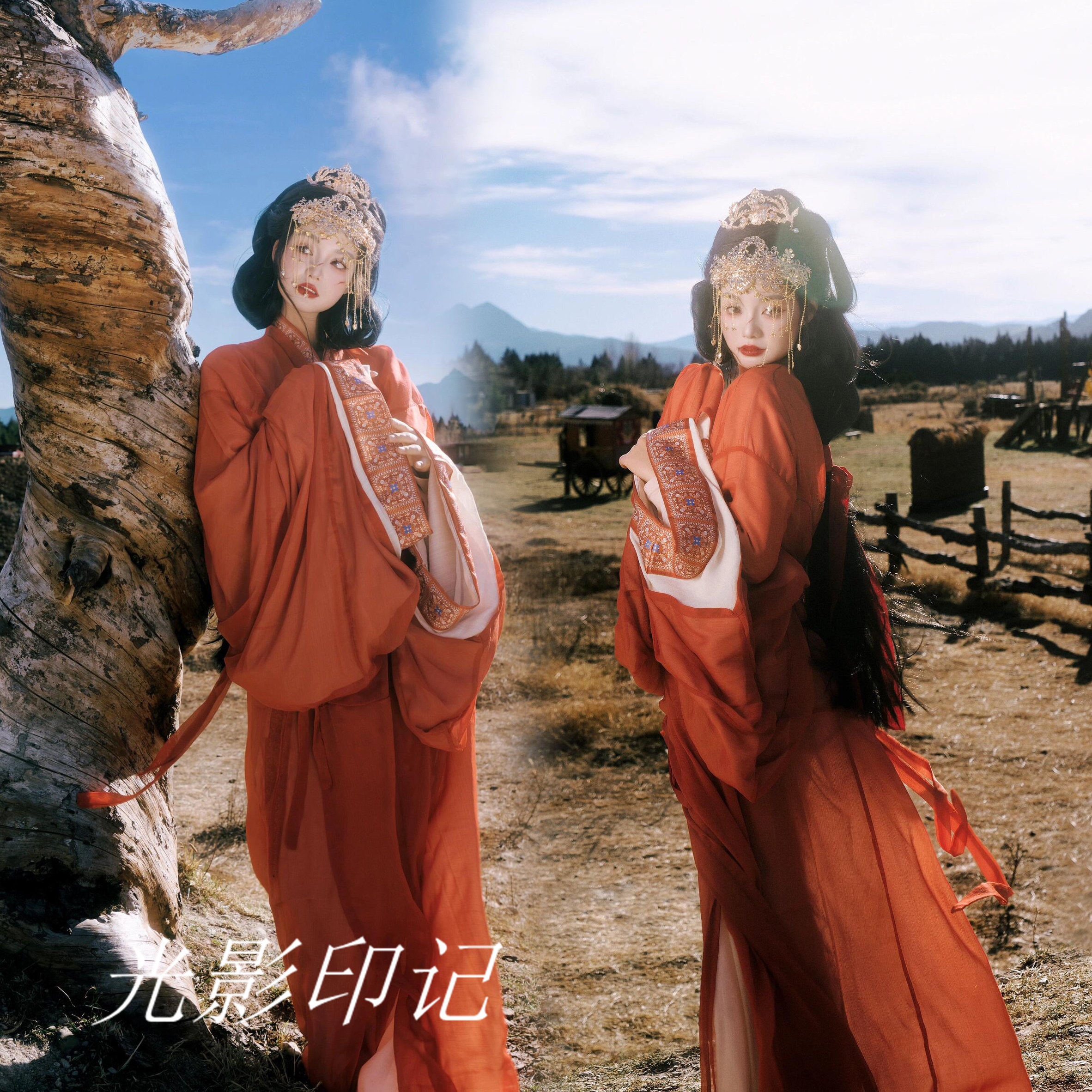 影楼战国袍汉服全套豪华版交领直裾高级拖地款中国风古装国潮