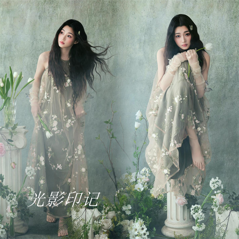 影楼主题夏季小清新氛围感清纯少女纯欲风个人肖像艺术照摄影服装