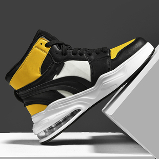 高帮运动鞋男款冬季加绒初中生篮球aj莆田男鞋青少年减震跑步棉鞋