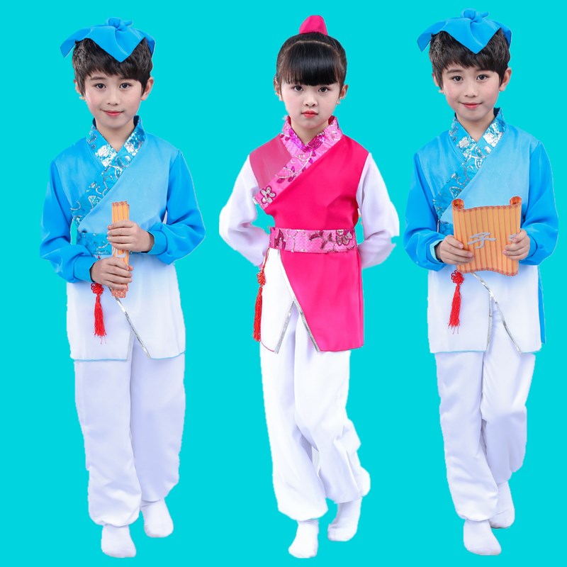 儿童书童演出服古装弟子规三字经