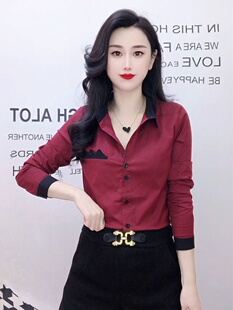 春秋彩色方领单排扣棉质时尚舒适透气衬衫女欧洲站新品百搭衬衣潮