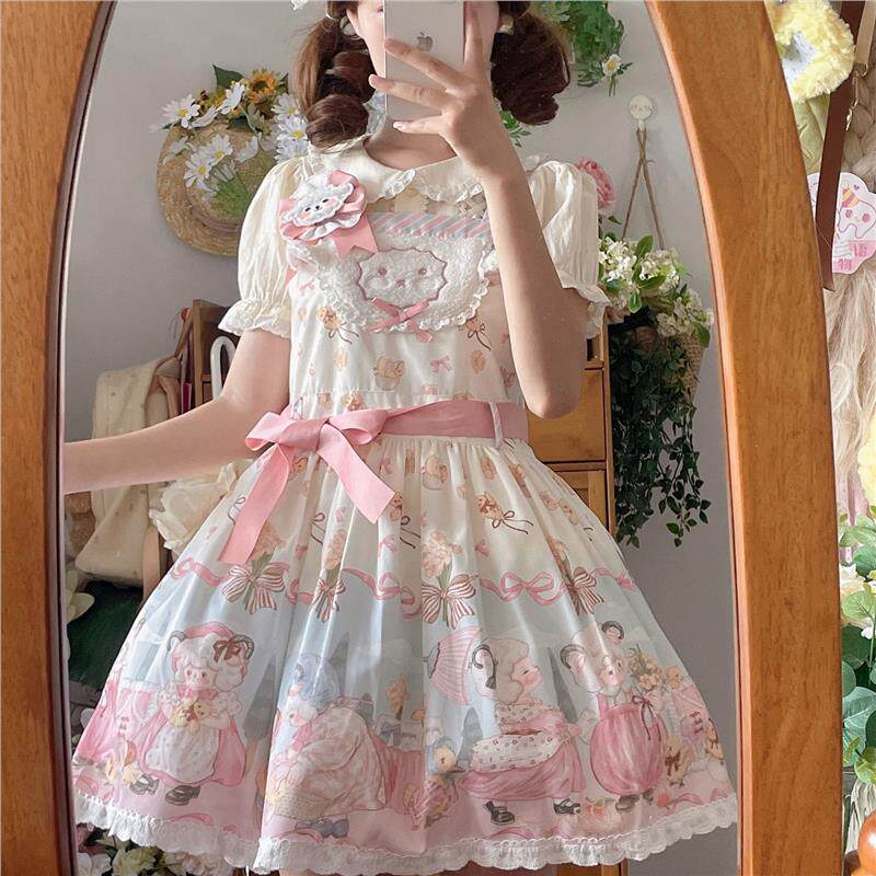 夏季短袖大码显瘦LolitaJSK套装