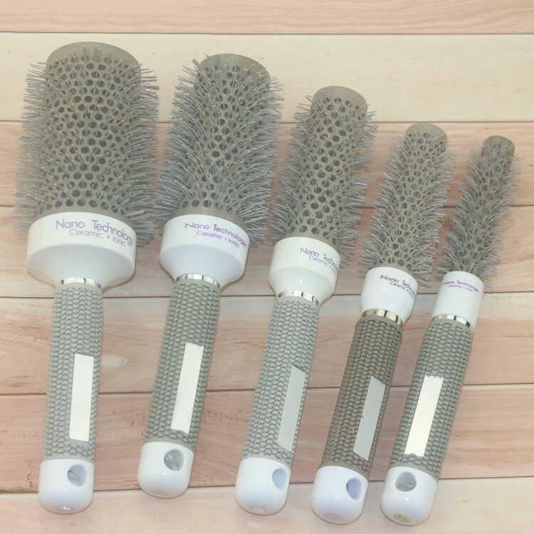 发型师专业卷发梳尼龙毛滚梳子内扣梨花头卷圆筒钢丝铝制滚梳包邮
