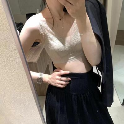 METWO水滴杯！法式V领蕾丝bra女