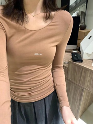 METWO驱寒蓄热保暖发热打底衫女