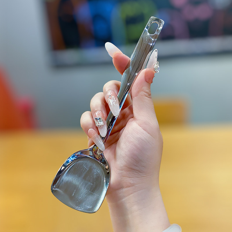 迷你小锅铲不锈钢小号短柄煎铲小锅炒菜铲小汤勺家用宿舍厨具