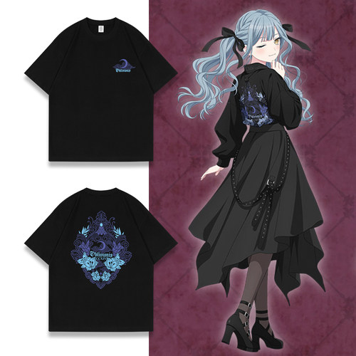 BanG Dream! Ave Mujica丰川祥子短袖t恤夏男女纯棉宽松半袖痛衣