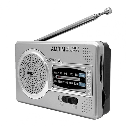 BC-R2033 AM FM 收音机伸缩天线便携式收音机接播放器适合老年人