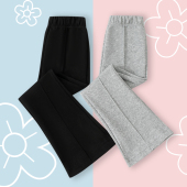 女孩喇叭裤 女童休闲阔腿裤 华棉柔软亲肤中大童长裤 2026新款 春秋款