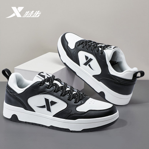 特步男鞋板鞋2025新款秋冬小白鞋