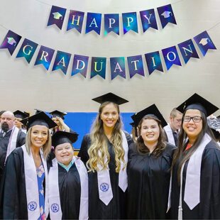 Happy Graduation蓝色毕业快乐横幅鱼尾旗子毕业派对装饰布置用品