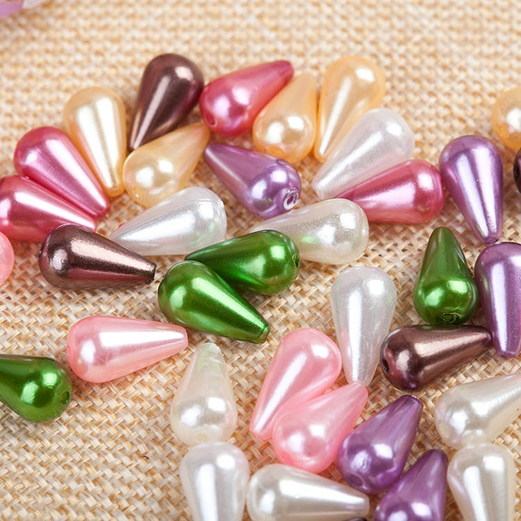 diy水滴塑料白色饰品珠子