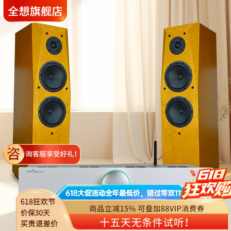 全想C200组合套装发烧级落地箱双6.5寸家用三分频高保真hifi音箱