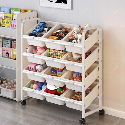 书架绘本架一体靠墙大容量收纳架