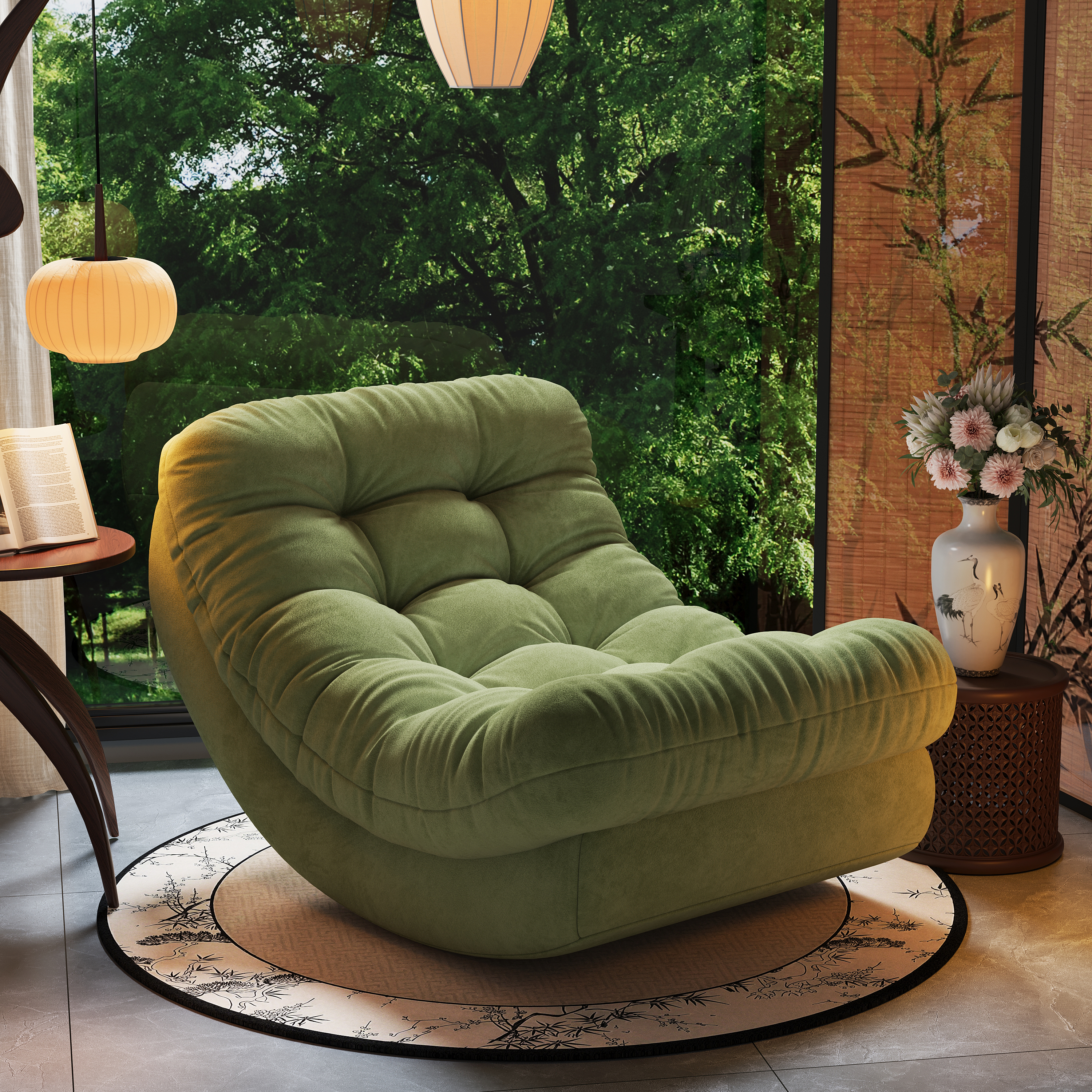 月亮摇摇椅躺椅成人懒人沙发可躺