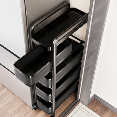 夹缝置物架厨房门后冰箱侧面收纳