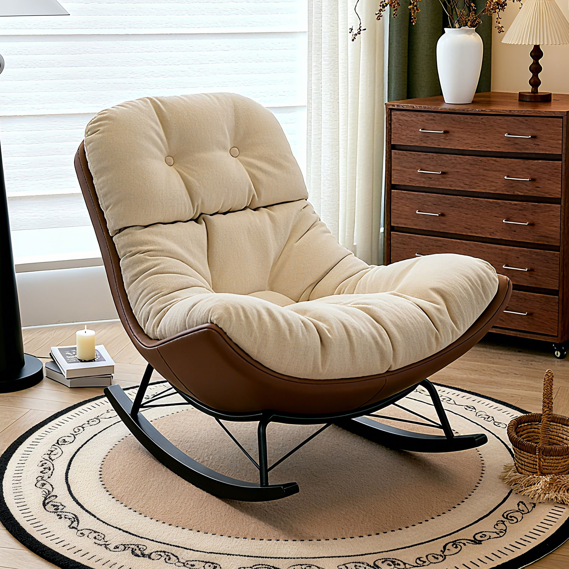 防倾倒设计  柔软公仔棉  实木弧形基座