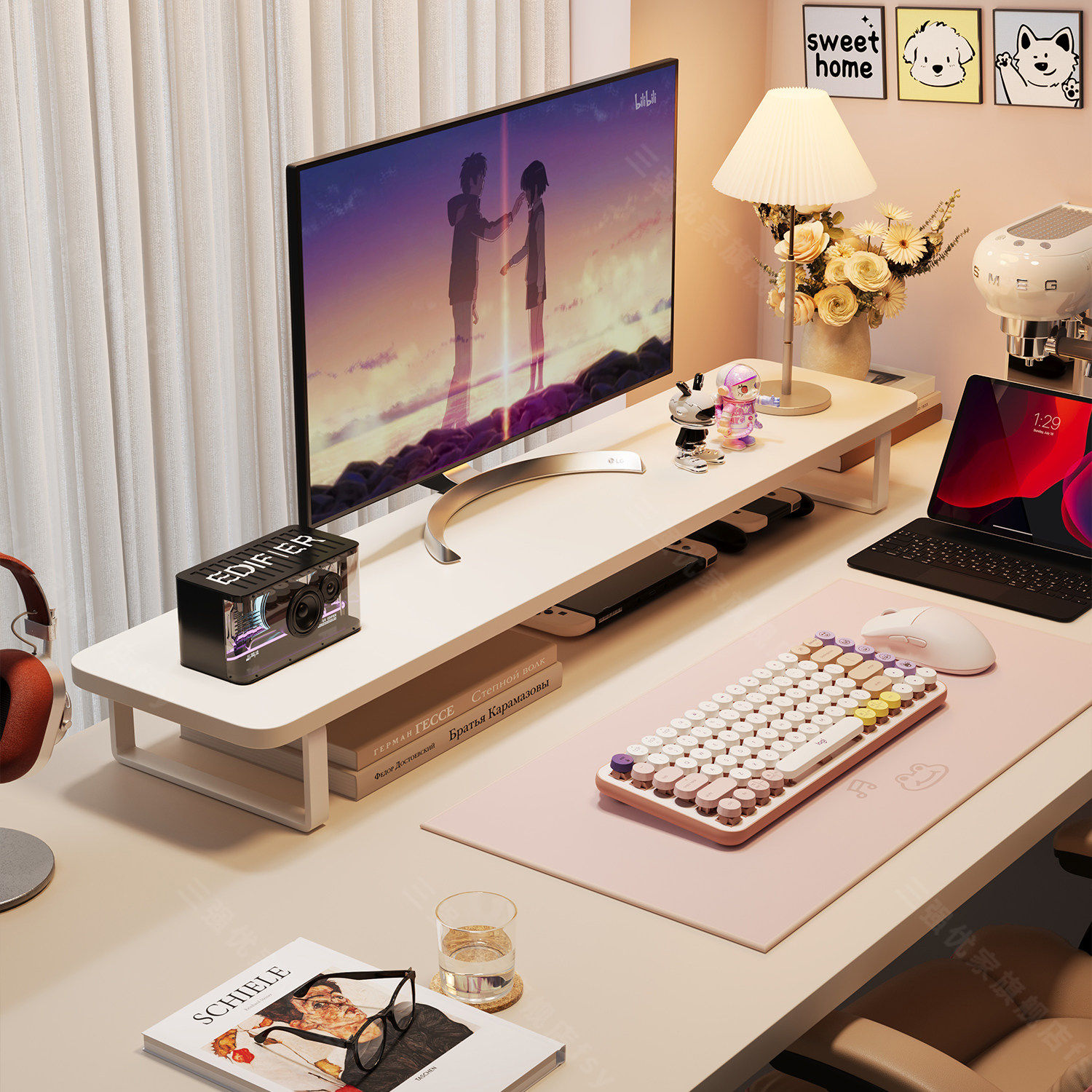 台式电脑增高架显示器支架桌面收纳置物架工位笔记本支架底座托架,住宅家具,搁板/置物架/家用陈列架,淘宝优惠券,粉丝福利购,淘宝优惠卷