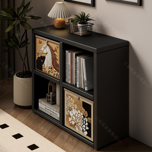 钢制格子柜书架落地柜自由组合书架卡莱克客厅靠墙八格柜收纳矮柜