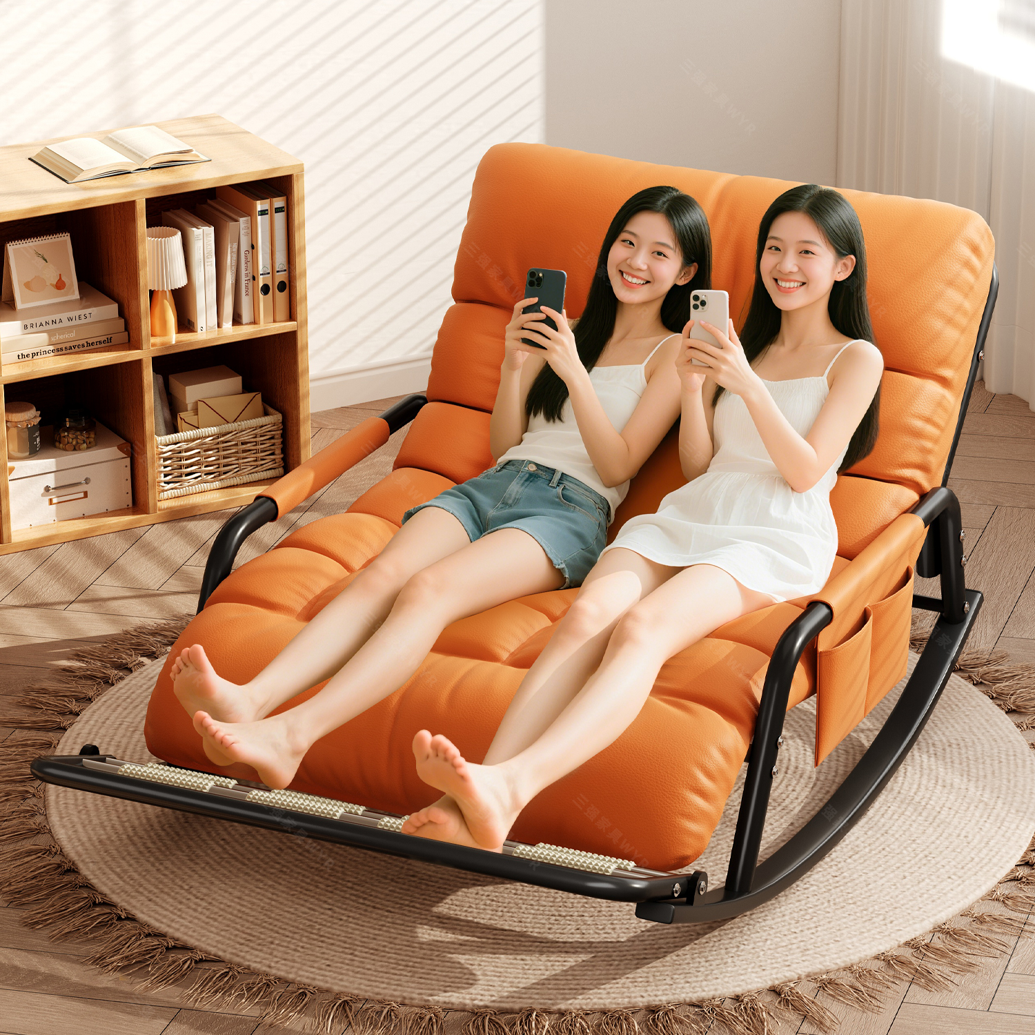 摇摇椅躺椅大人成人可睡觉网红双人懒人沙发阳台客厅家用休闲椅子
